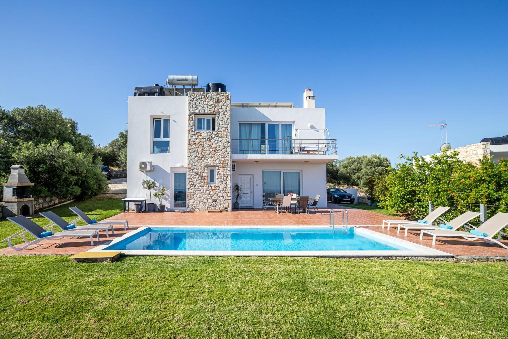 Dimitra Apartment With Private Pool And Sea View -The Ground Floor Of A Two Storey Building Daráco Kültér fotó